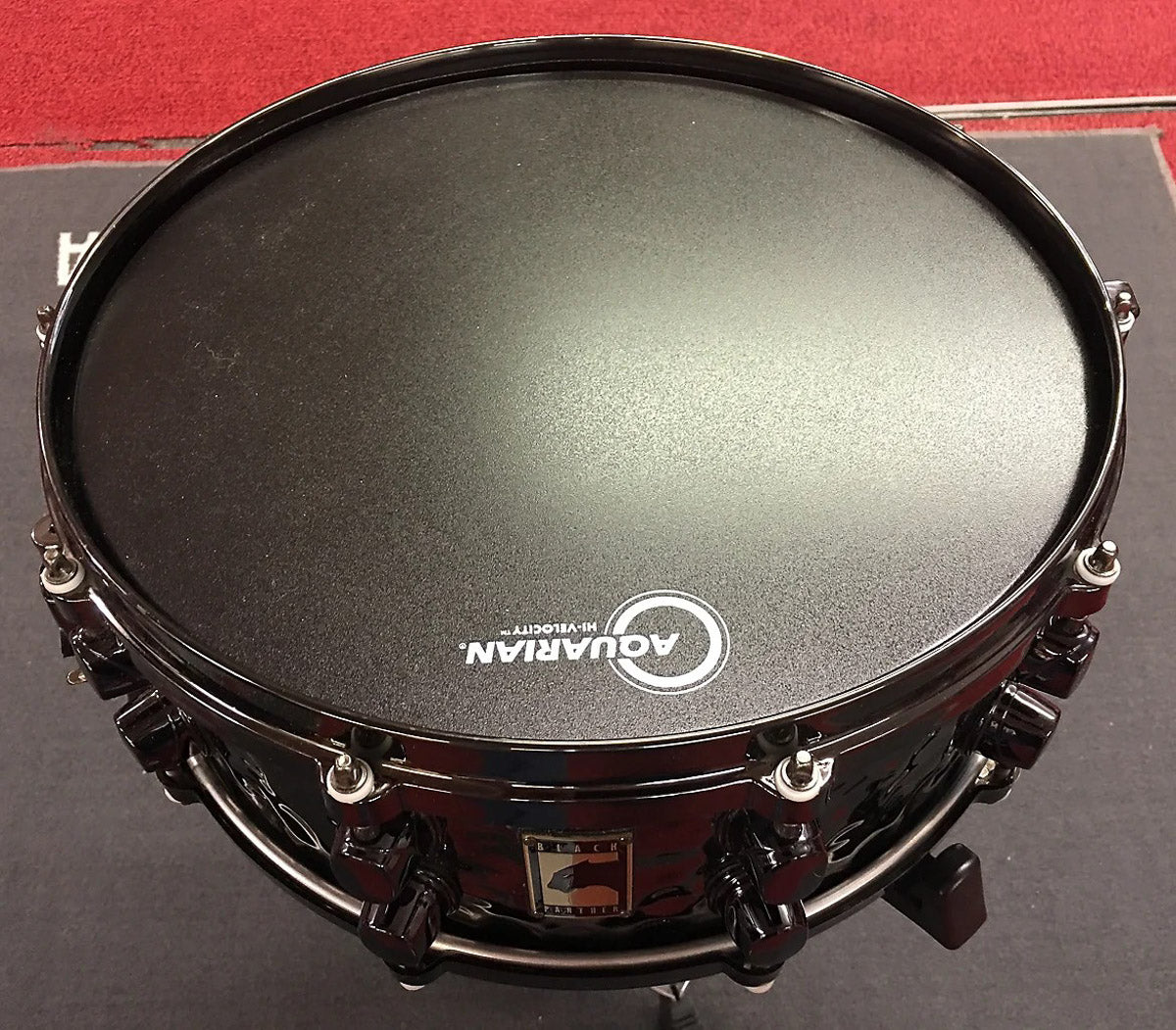 Aquarian VEL-BK Hi Velocity Texture Coated Black 2ply 7+7mil Snare Drum Head |  AQUARIAN |  DRUM HEAD |  Zoso Music