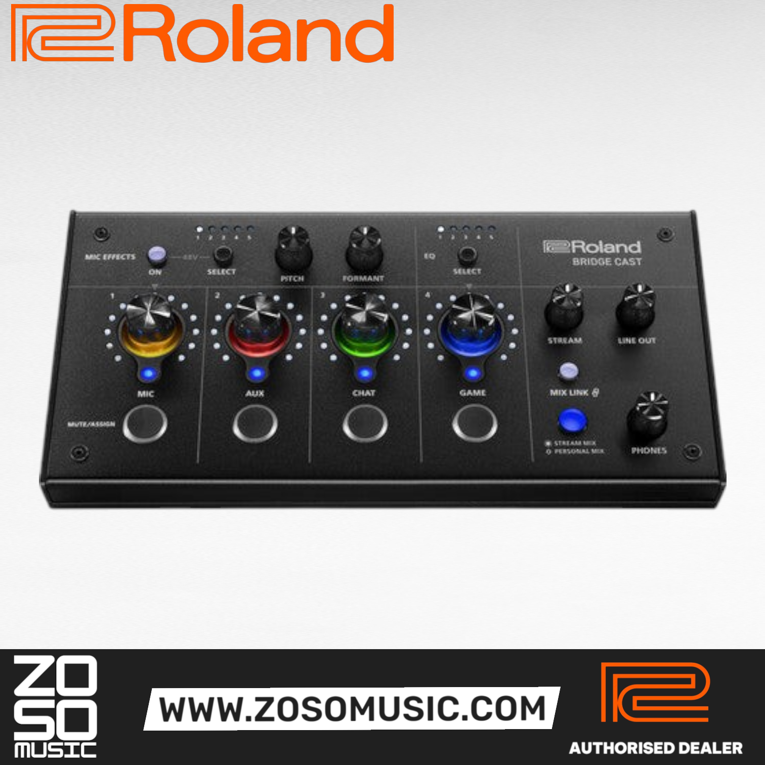 Roland Bridge Cast Dual-bus Gaming Audio Mixer |  ROLAND |  MIXER-DIGITAL |  Zoso Music