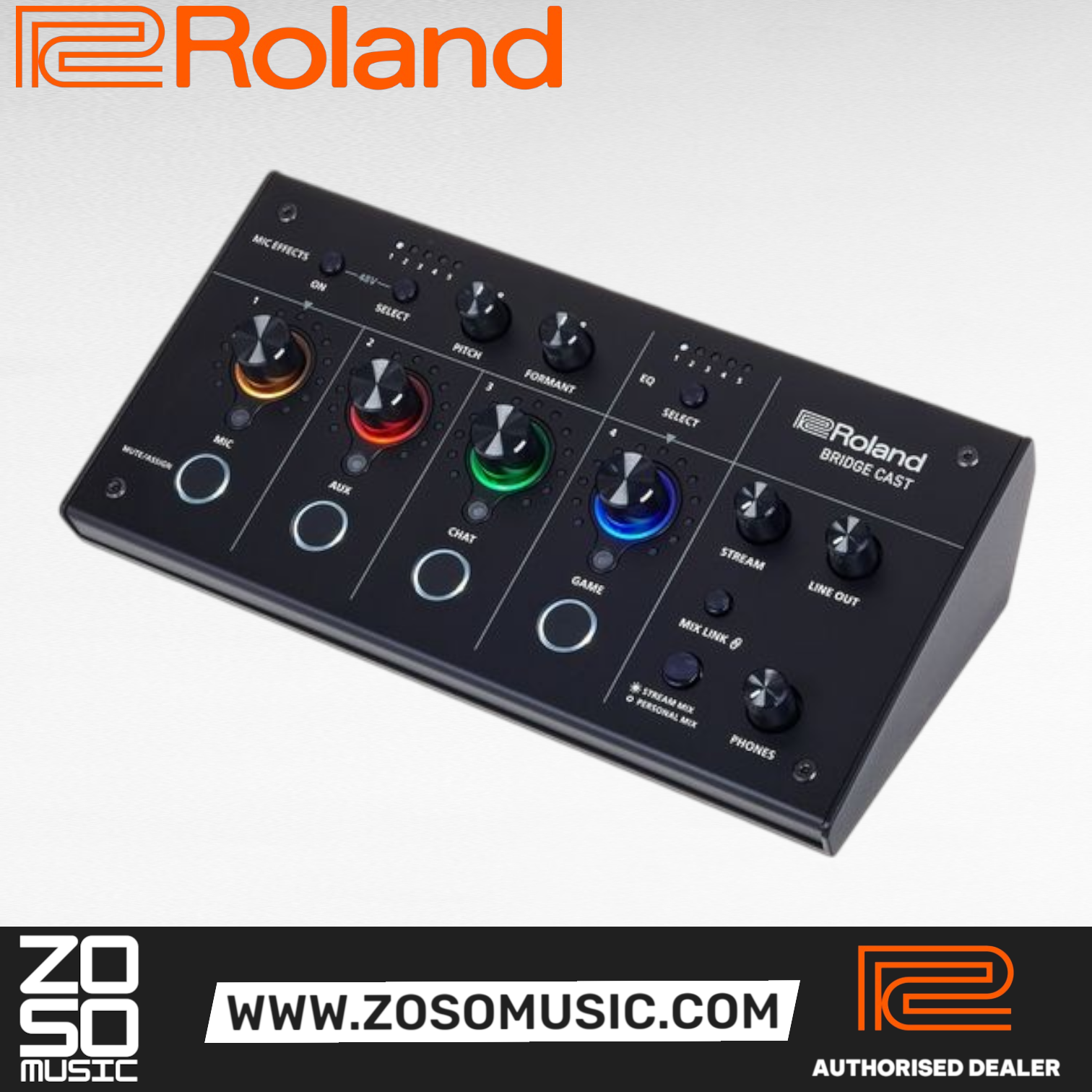 Roland Bridge Cast Dual-bus Gaming Audio Mixer |  ROLAND |  MIXER-DIGITAL |  Zoso Music