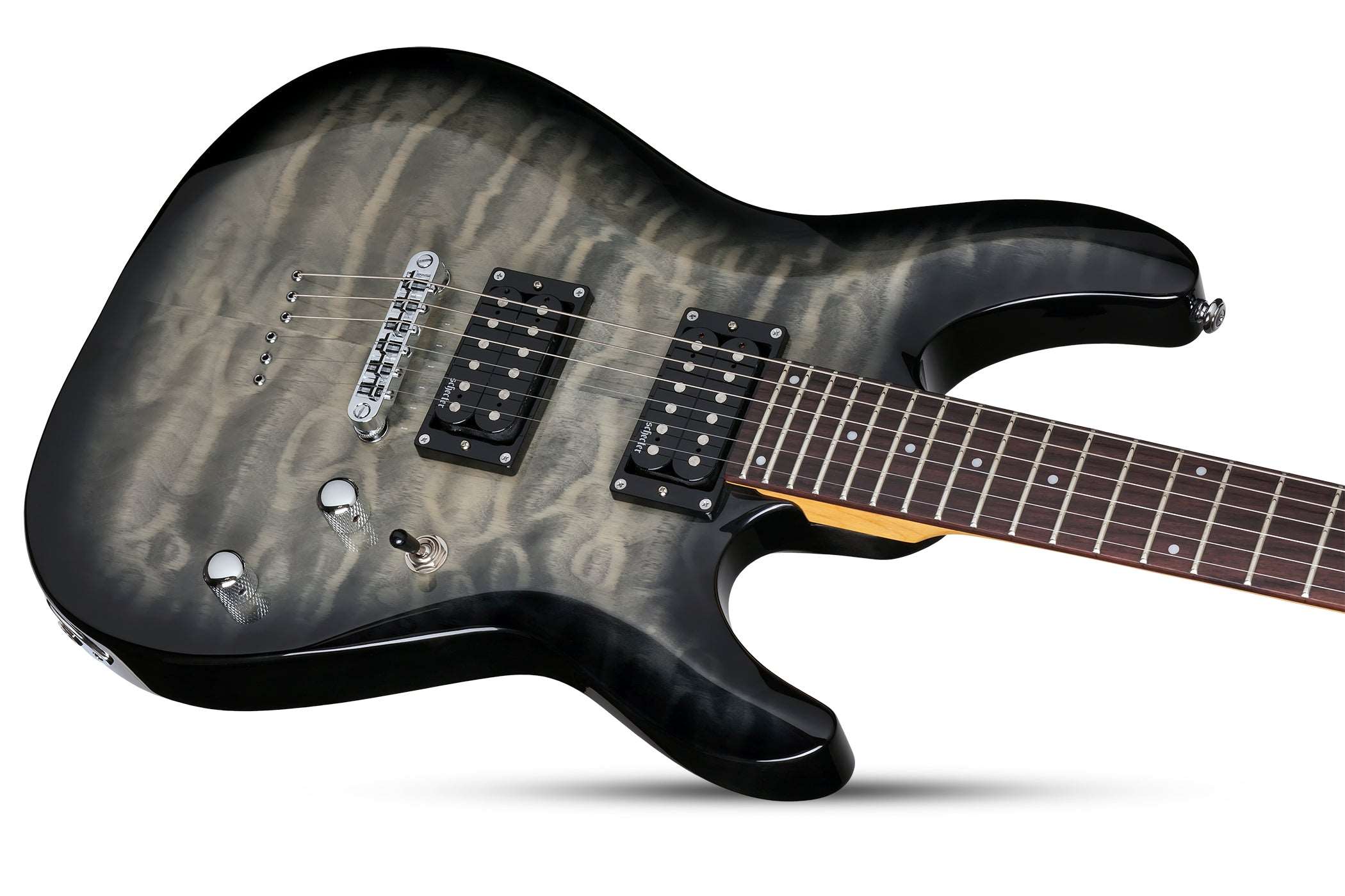 SCHECTER C-6 PLUS ELECTRIC GUITAR - CHARCOAL BURST (446) MADE IN INDONESIA, SCHECTER, ELECTRIC GUITAR, schecter-electric-guitar-c-6-plus-cb, ZOSO MUSIC SDN BHD