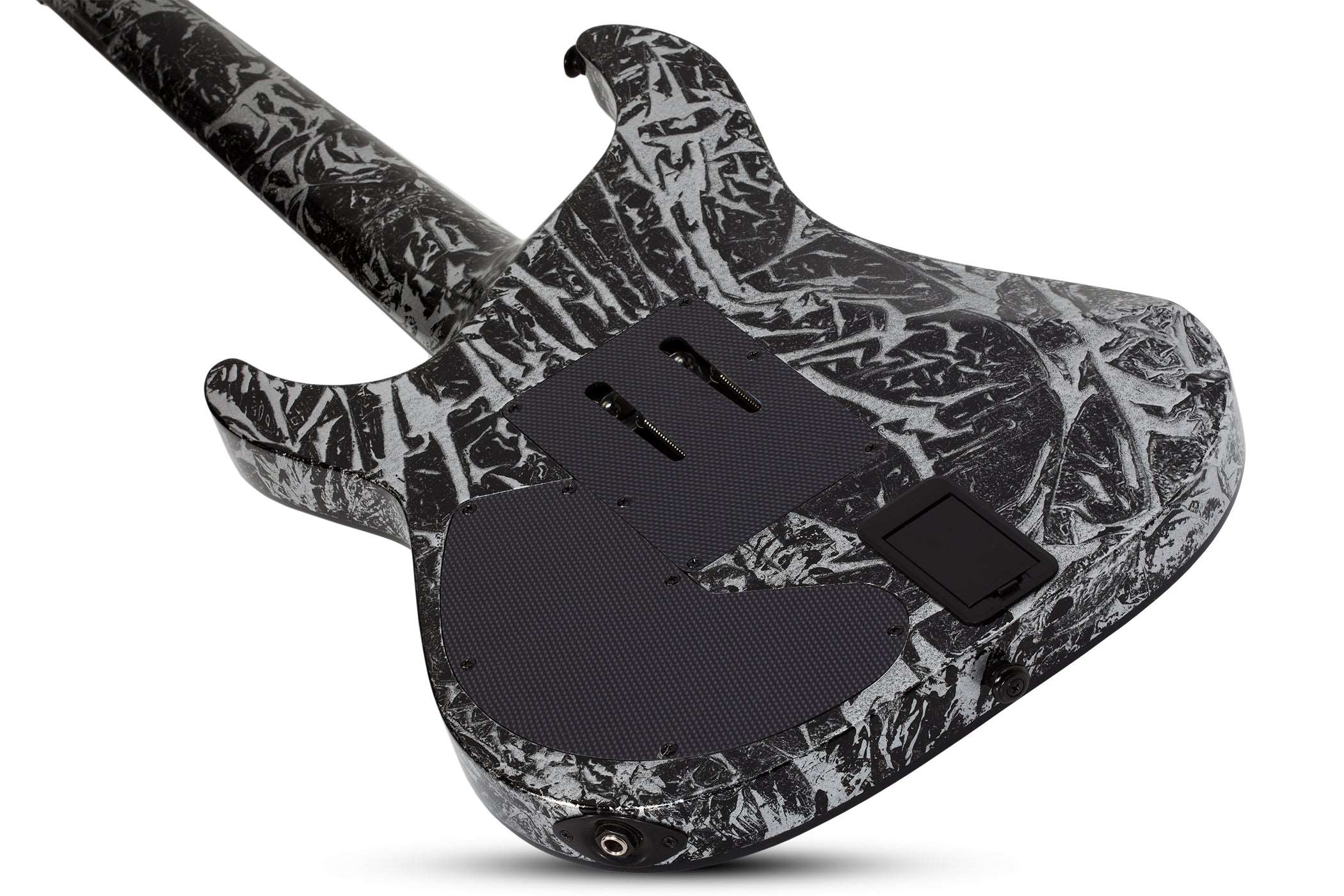 SCHECTER C-7 FLOYD ROSE-S SILVER MOUNTAIN 7-STRING ELECTRIC GUITAR - BLACK AND SILVER (1463) MADE IN KOREA, SCHECTER, ELECTRIC GUITAR, schecter-electric-guitar-c-7-frs-slvm7-bs, ZOSO MUSIC SDN BHD