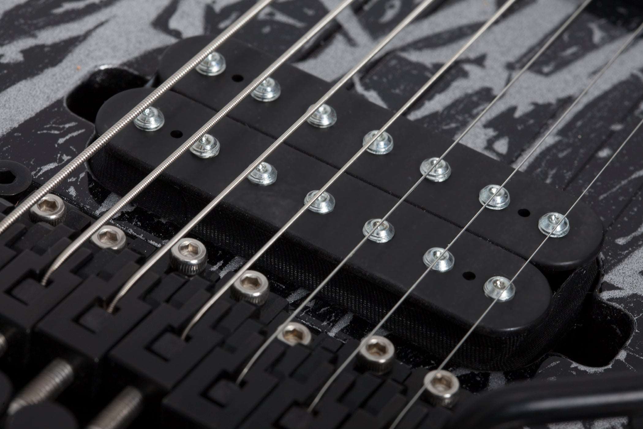 SCHECTER C-7 FLOYD ROSE-S SILVER MOUNTAIN 7-STRING ELECTRIC GUITAR - BLACK AND SILVER (1463) MADE IN KOREA, SCHECTER, ELECTRIC GUITAR, schecter-electric-guitar-c-7-frs-slvm7-bs, ZOSO MUSIC SDN BHD
