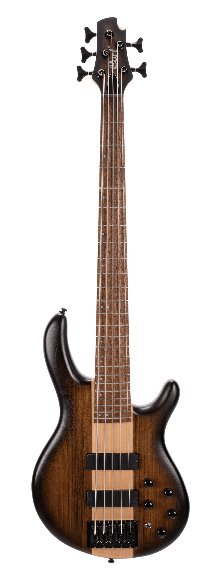 Cort C5 Plus OVMH 5-String Electric Bass With Bag Antique Brown Burst