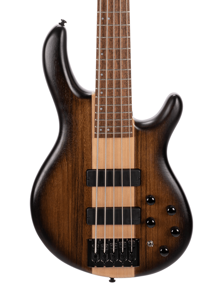 Cort C5 Plus OVMH 5-String Electric Bass With Bag Antique Brown Burst | CORT , Zoso Music