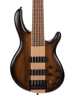 Cort C5 Plus OVMH 5-String Electric Bass With Bag Antique Brown Burst | CORT , Zoso Music