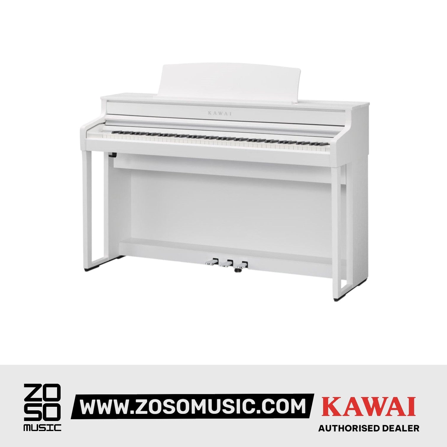 Kawai CA501 88-key Wooden-key Digital Piano - Premium Satin White (Grade 5-Diploma) |  KAWAI |  PIANO-DIGITAL |  Zoso Music
