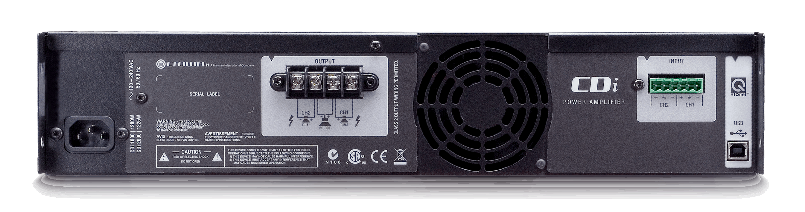 Crown CDi 1000 500W 2-Channel 70V Power Amplifier ( CDi-1000 / CDi1000 )