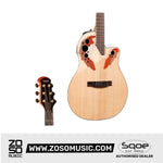 Sqoe CE44P 41 " Turtle Backed Grape Sound Hole Acoustic Guitar with Built in Pick up