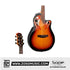 Sqoe CE44P 41 " Turtle Backed Grape Sound Hole Acoustic Guitar with Built in Pick up