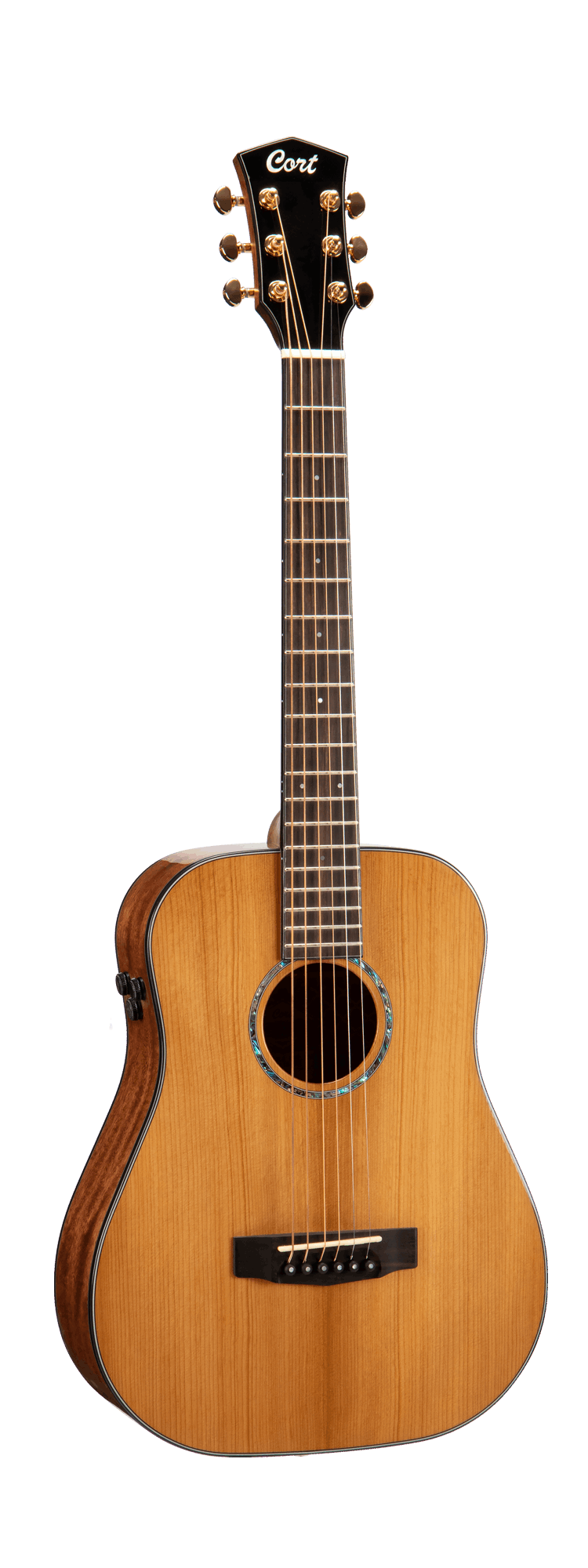 Cort Gold-Mini Acoustic Guitar EQ With Bag Natural