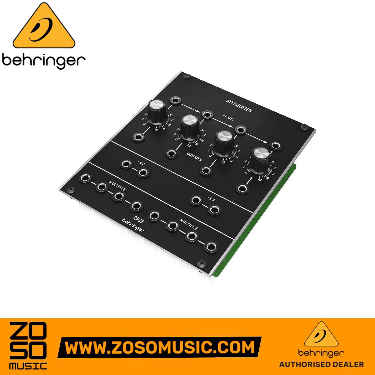 Behringer CP35 Attenuators - Analog Attenuator and Multiples Eurorack Module | BEHRINGER , Zoso Music