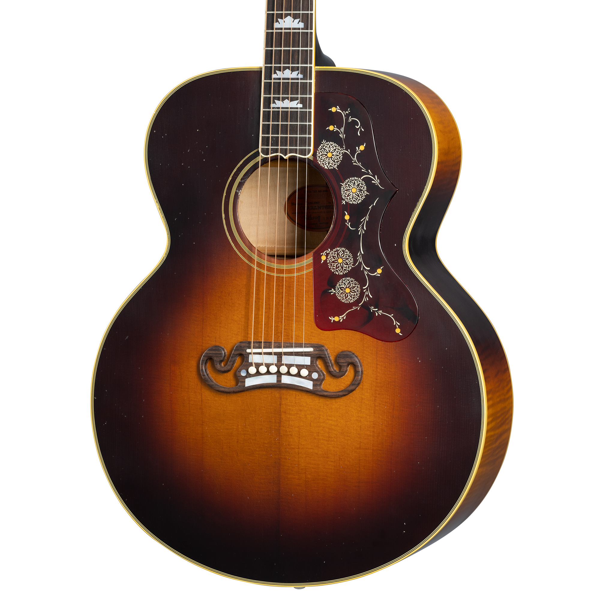 Gibson 1957 Sj-200 Murphy Lab Light Aged Acoustic Guitar - Vintage Sunburst (Sj200) | Zoso Music Sdn Bhd