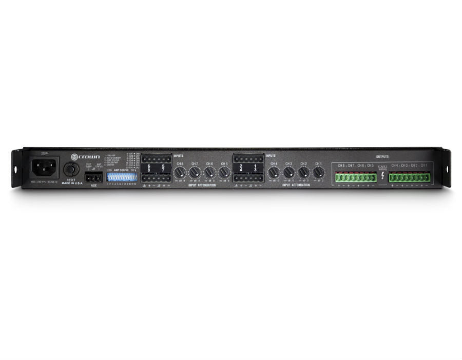 Crown CT 8150 Eight-Channel, 125W @ 4Ω Power Amplifier ( CT8150 / CT-8150 ) |  CROWN AUDIO |  POWER AMPLIFIER |  Zoso Music