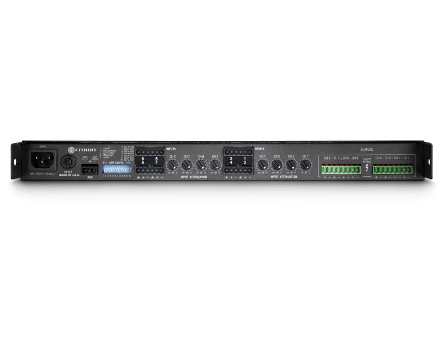 Crown CT 875 Eight-Channel, 75W @ 4Ω Power Amplifier ( CT-875 / CT875 ) |  CROWN AUDIO |  POWER AMPLIFIER |  Zoso Music