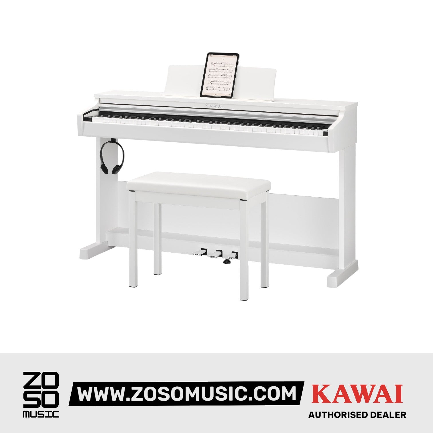 Kawai CX102 Upright Piano - Embossed White |  KAWAI |  PIANO-UPRIGHT |  Zoso Music