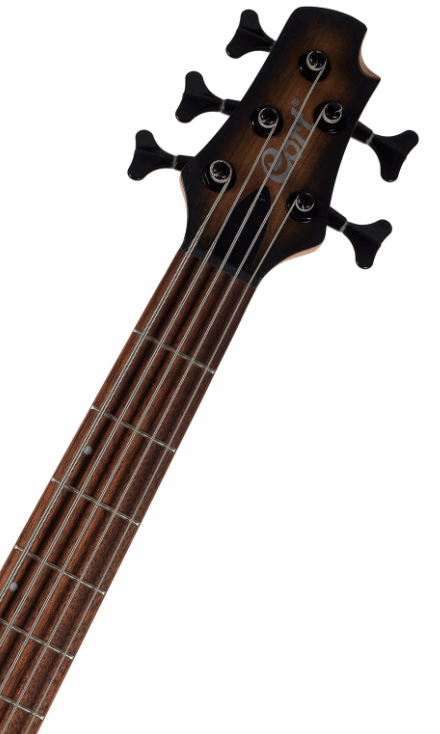 Cort C5 Plus OVMH 5-String Electric Bass With Bag Antique Brown Burst | CORT , Zoso Music
