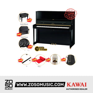 Kawai K500 [Made In Japan] ATX4 Hybrid Upright Piano (Height: 130 cm) - Ebony Polish |  KAWAI |  PIANO-UPRIGHT |  Zoso Music