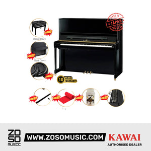 Kawai K600 [Made In Japan] ATX4 Hybrid Upright Piano (Height: 134 cm) - Ebony Polish |  KAWAI |  PIANO-UPRIGHT |  Zoso Music