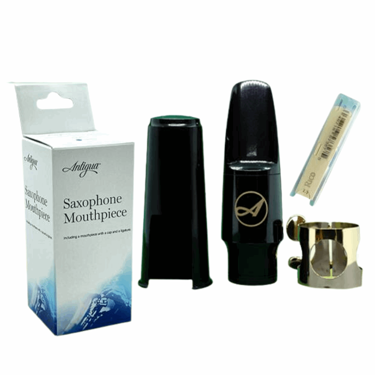 Antigua Tenor Saxophone Mouthpiece With Cover Cap, Rico Reed And Ligature For Tenor Sax (WPTSMPS-LQ-BX)