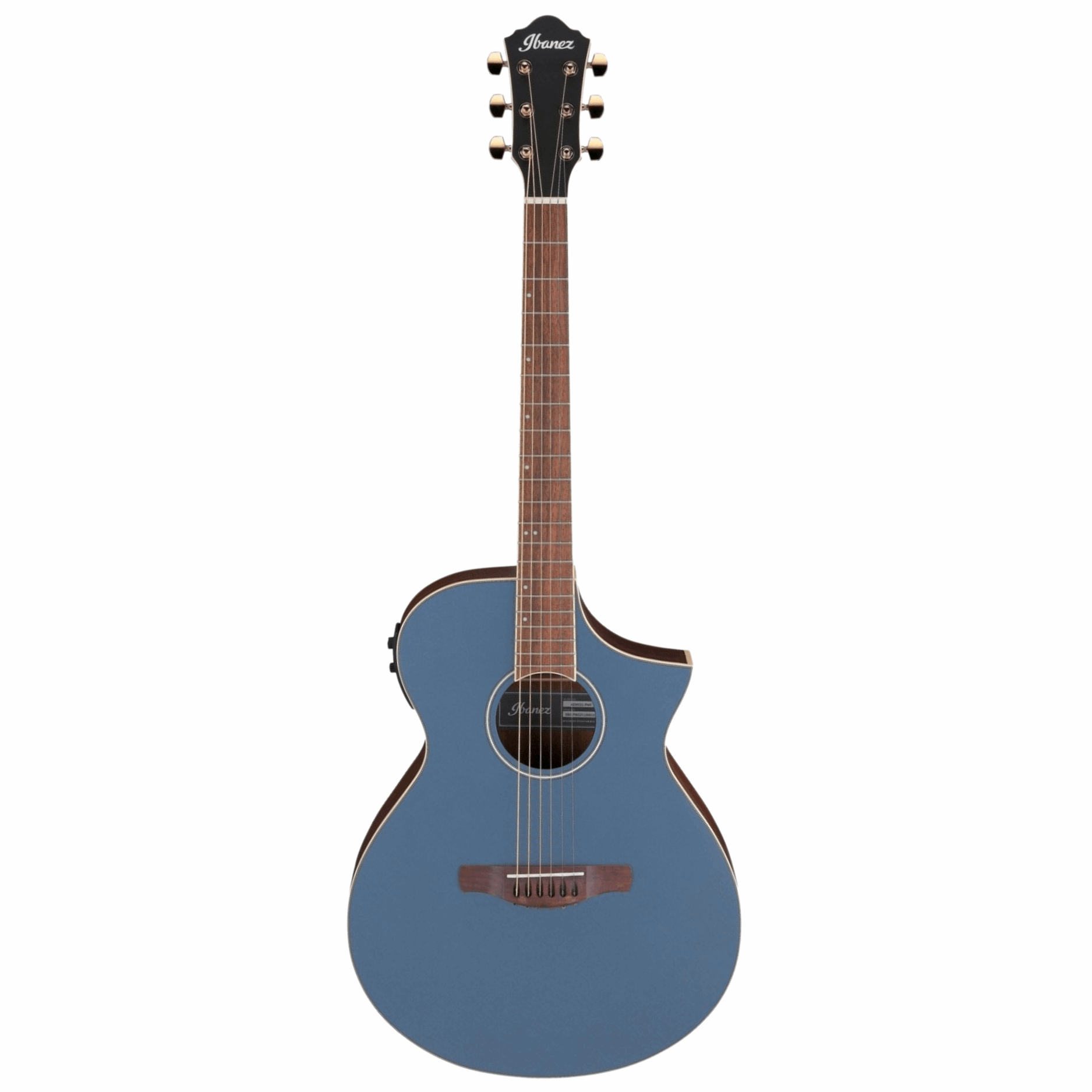 Ibanez AEWC12-PMF Acoustic-Electric Guitar, Prussian Blue Metallic Flat - Zoso Music