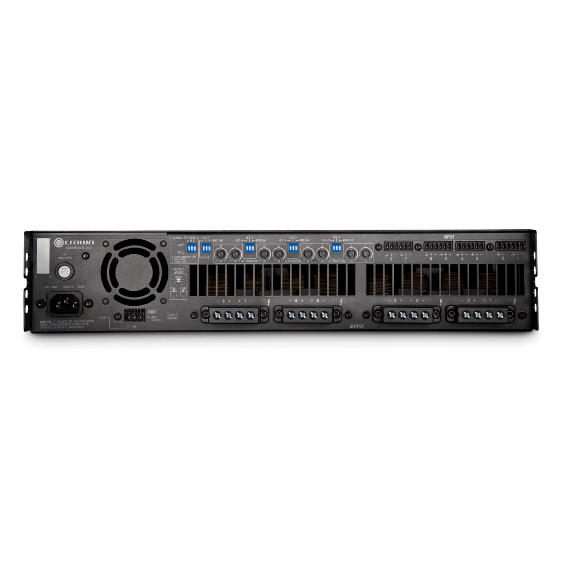 Crown DCi 4|1250 Four-Channel, 1250W @ 4Ω Analog Power Amplifier, 70V/100V ( DCi-4|1250 / DCi4|1250 )
