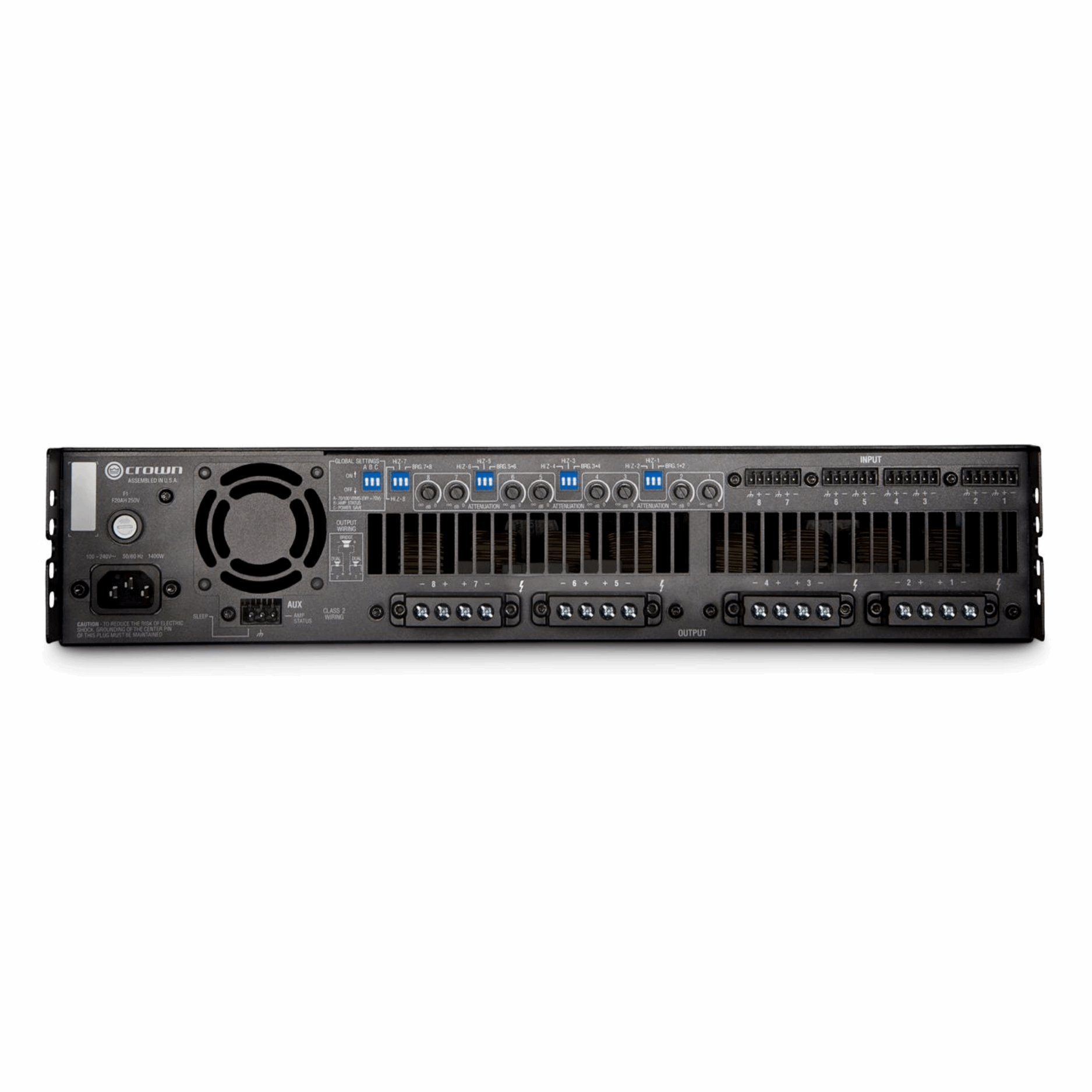 Crown DCi 8|300 Eight-Channel, 300W @ 4Ω Analog Power Amplifier, 70V/100V ( DCi-8|300 / DCi8|300 )
