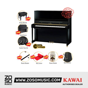 Kawai K-600 [Made In Japan] AS Professional Acoustic Upright Piano (Height: 134 cm) - Ebony Polish |  KAWAI |  PIANO-ACOUSTIC |  Zoso Music