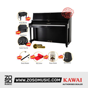 Kawai K-700 [Made In Japan] Professional Acoustic Upright Piano (Height: 130 cm) - Ebony Polish |  KAWAI |  PIANO-ACOUSTIC |  Zoso Music