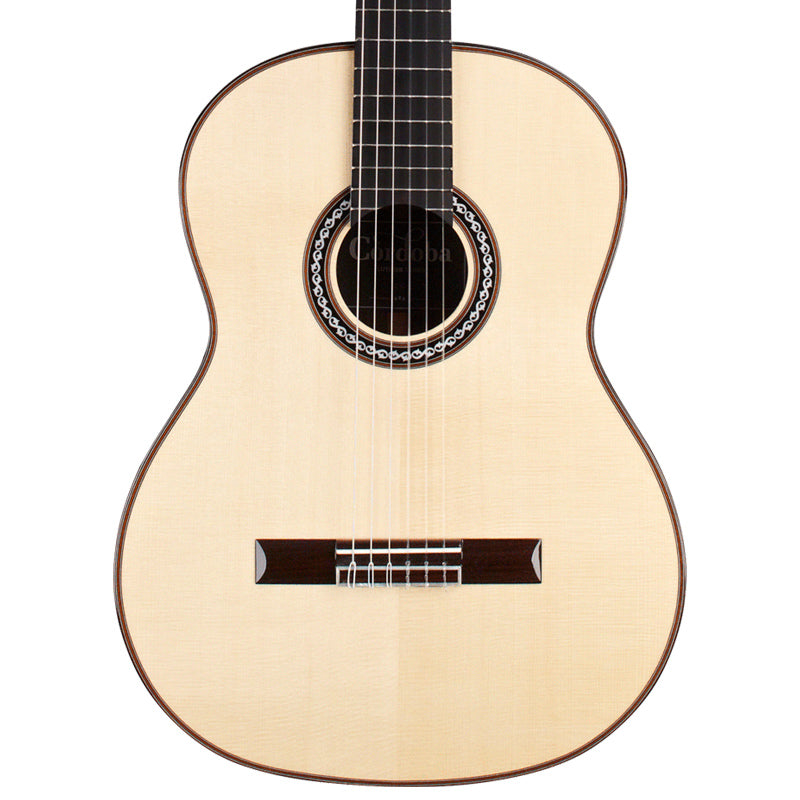 Cordoba C10 SP - Solid European Spruce Top, Solid Rosewood Back & Sides, With Cordoba Polyfoam Guitar Case (Full Solid) 