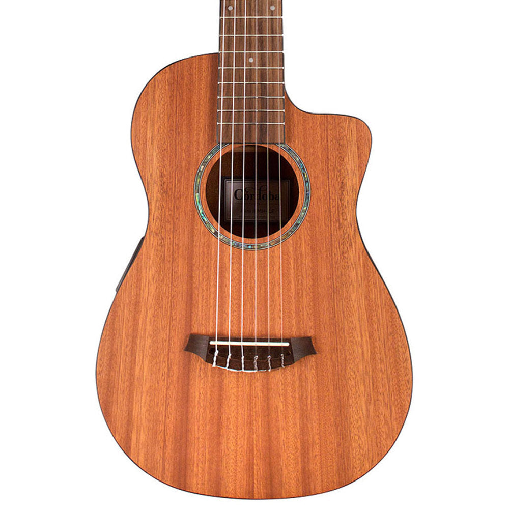Cordoba Mini II MH-CE - Mahogany Top, Mahogany Back & Sides Nylon-string Classical Guitar - Mahogany