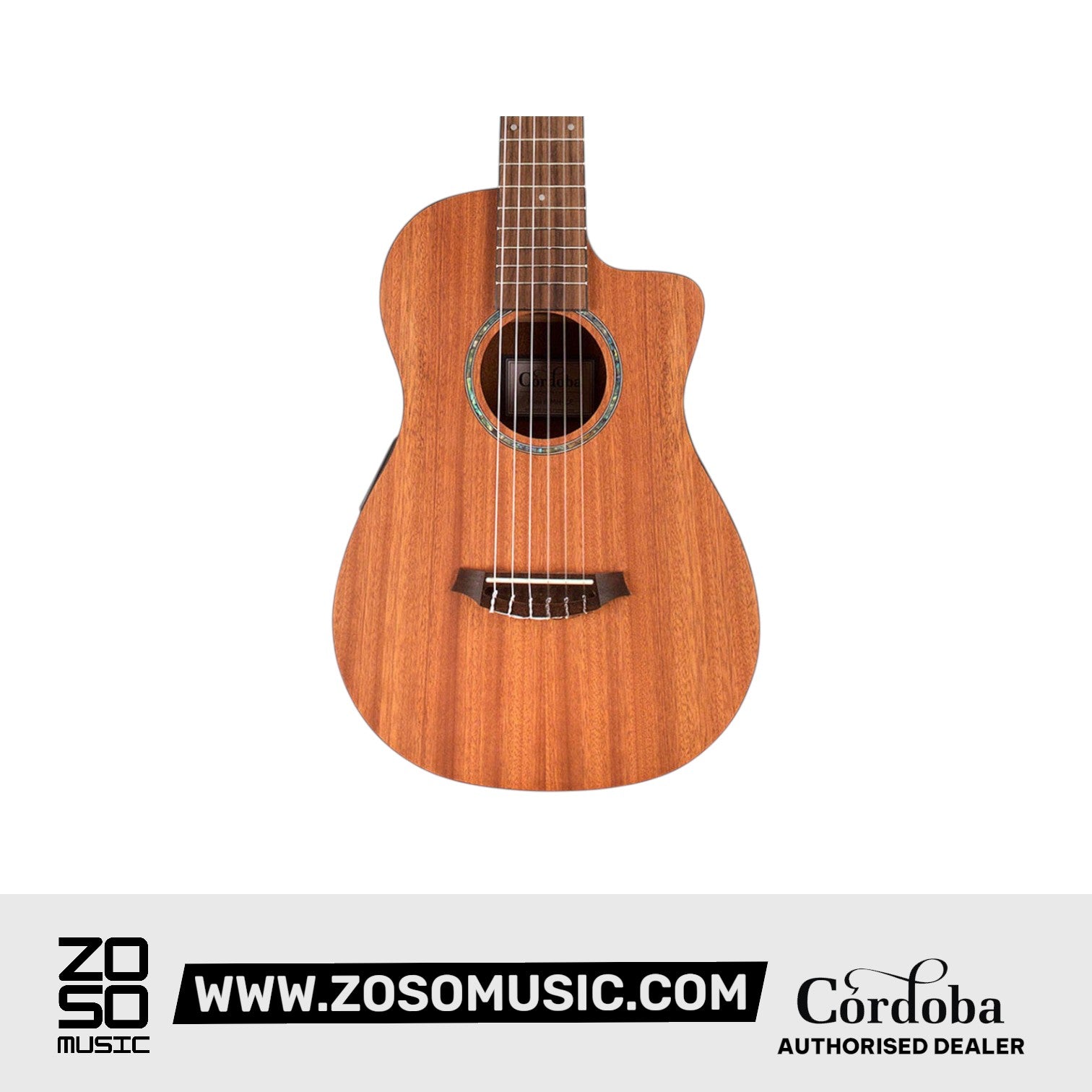 Cordoba Mini II MH-CE - Mahogany Top, Mahogany Back & Sides Nylon-string Classical Guitar - Mahogany |  CORDOBA |  CLASSICAL GUITAR |  Zoso Music