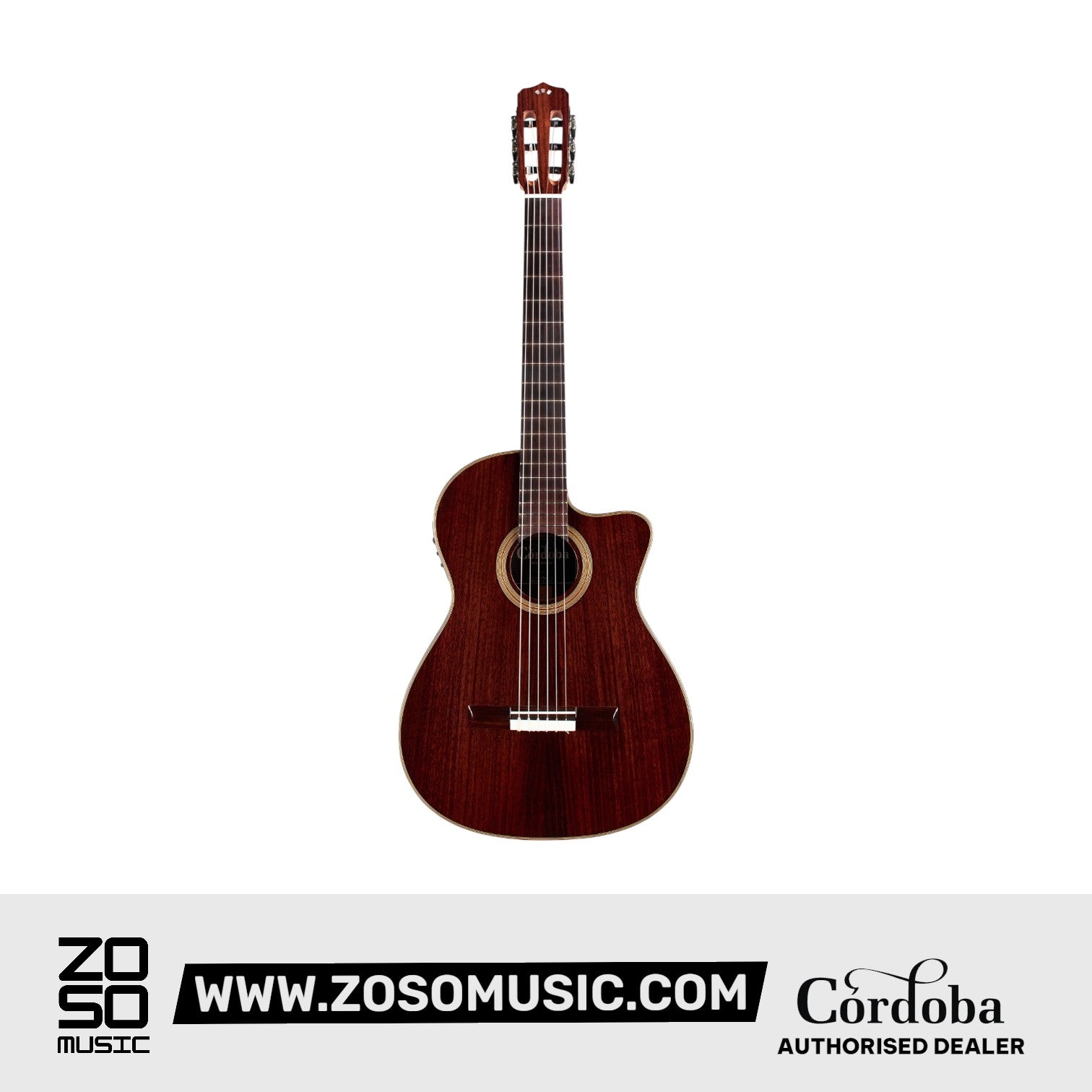 Cordoba Fusion 12 Rose II Acoustic Nylon Guitar - Spruce Top, Rosewood Back & Sides |  CORDOBA |  ACOUSTIC GUITAR |  Zoso Music