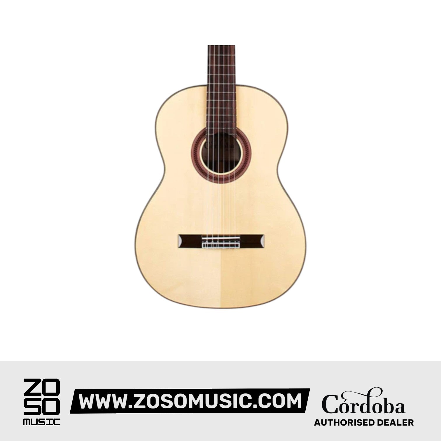 Cordoba C7 SP Guitar Pack Classical Guitar - Solid European Spruce Top, Layered Rosewood Back & Sides, Best Classical Guitar For Intermediate Players |  CORDOBA |  CLASSICAL GUITAR |  Zoso Music