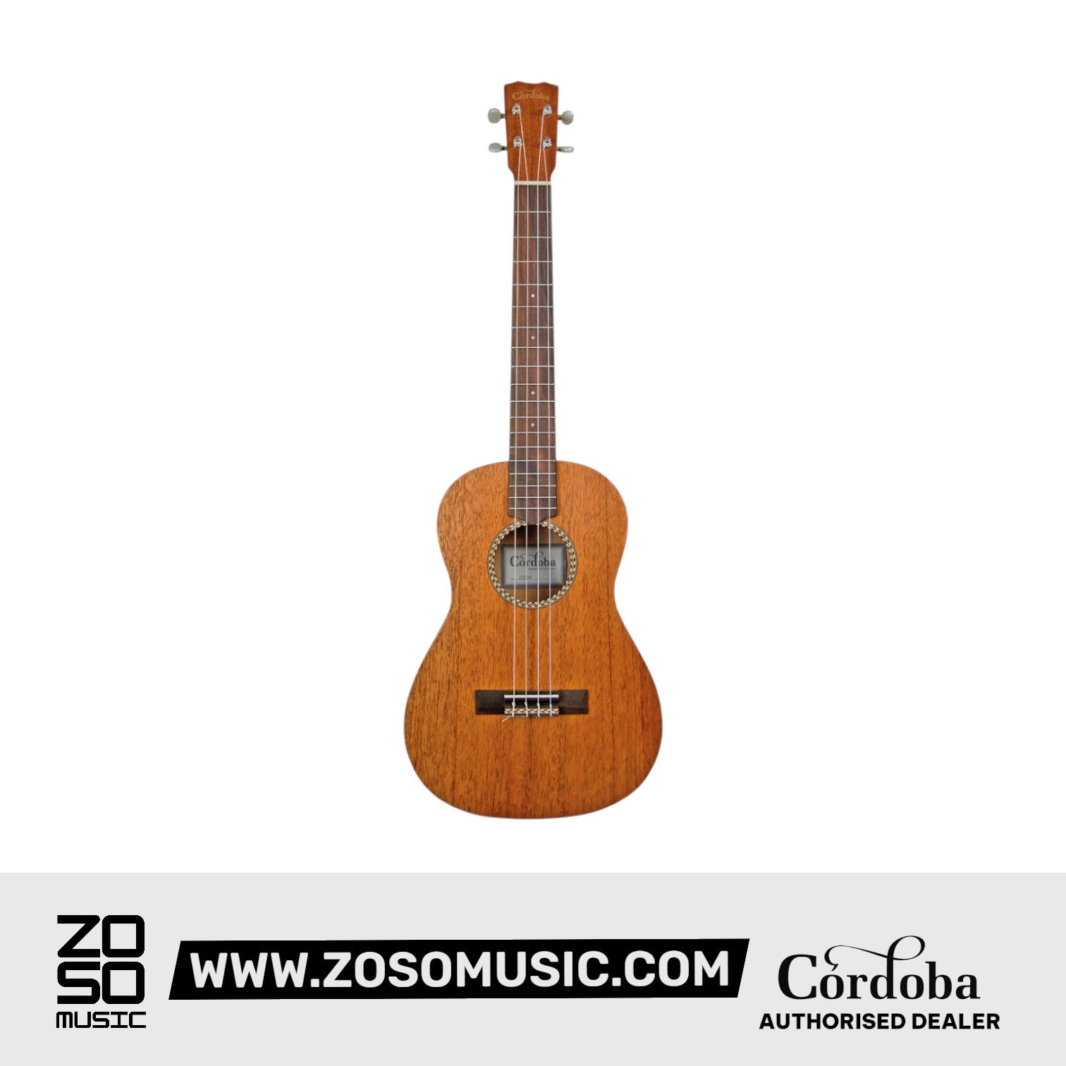 Cordoba 20BM Mahogany Baritone Ukulele - Solid Mahogany Top, Mahagony Back & Sides |  CORDOBA |  UKULELE |  Zoso Music