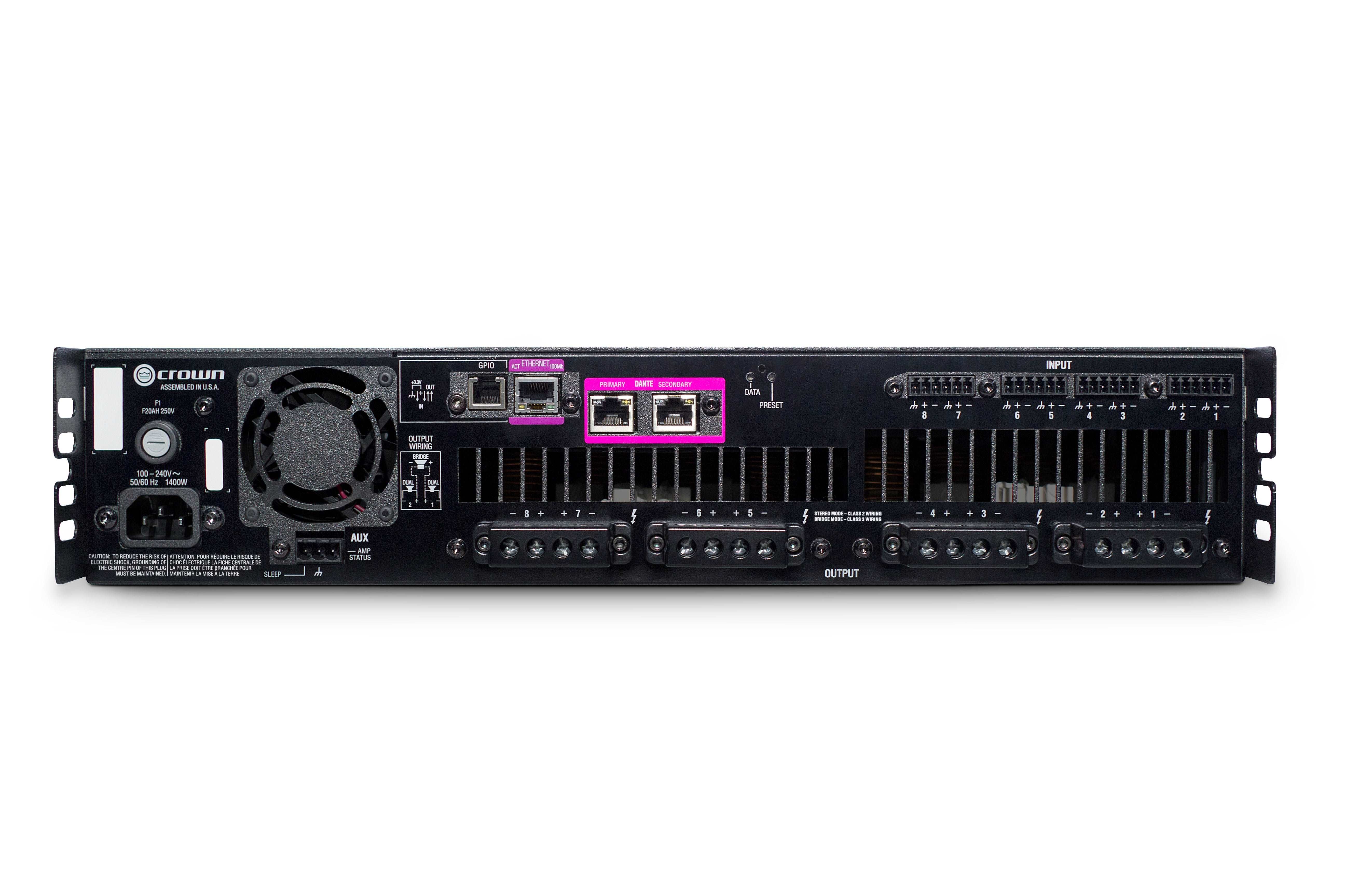 Crown DCi 8|300DA 300W Power Amplifier With Dante ( DCi-8|300DA / DCi8|300DA )