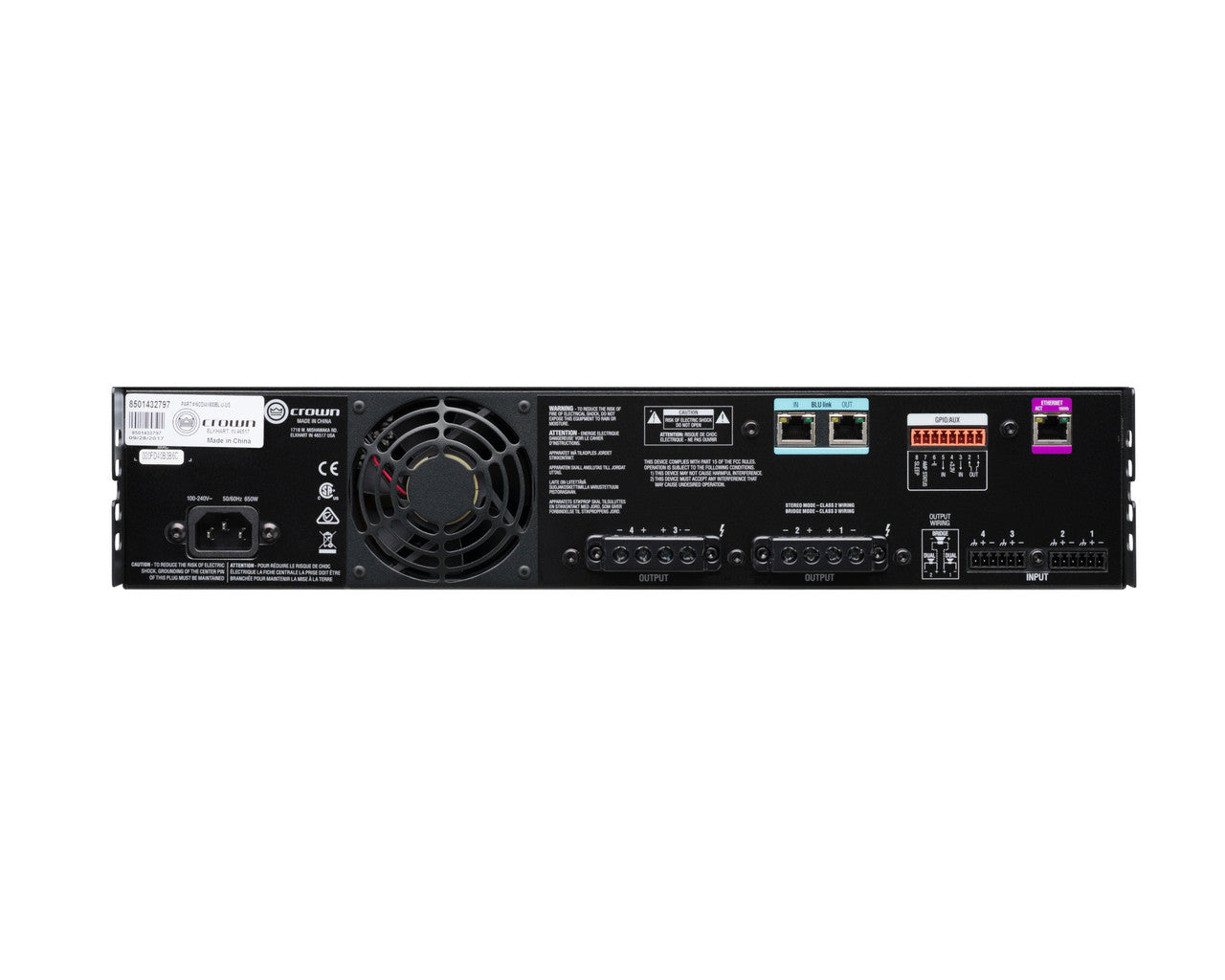 Crown CDi 4|600BL 4-Channel 70V Power Amplifier ( CDi 4|600BL / CDi4|600BL ) |  CROWN AUDIO |  POWER AMPLIFIER |  Zoso Music