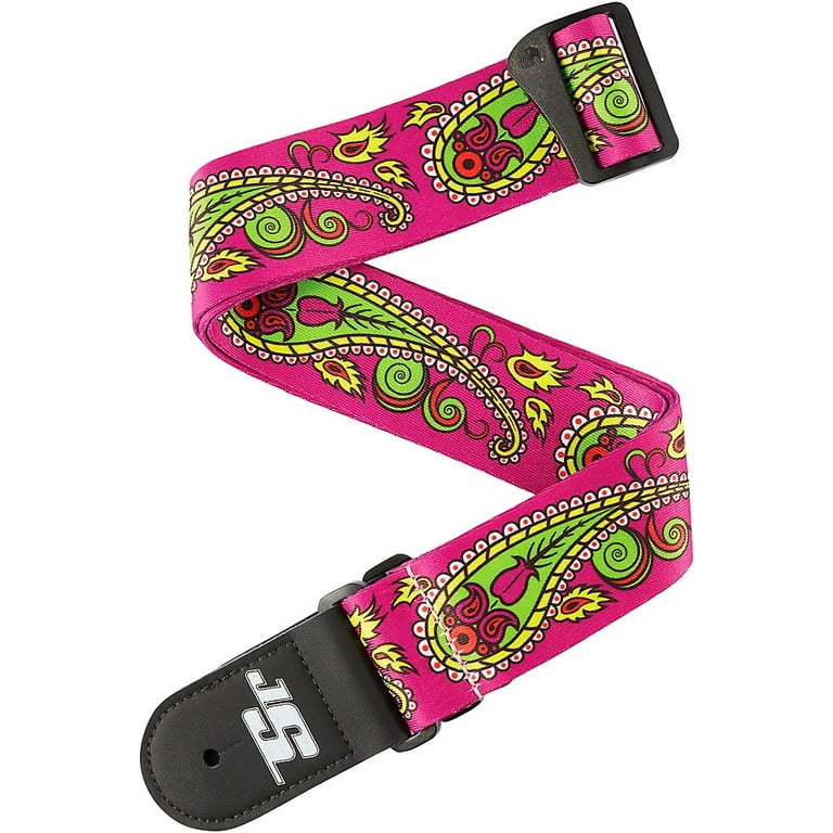 D’addario 50js14 Joe Satriani Signature Woven Guitar Strap, Paisley Purple | Zoso Music Sdn Bhd
