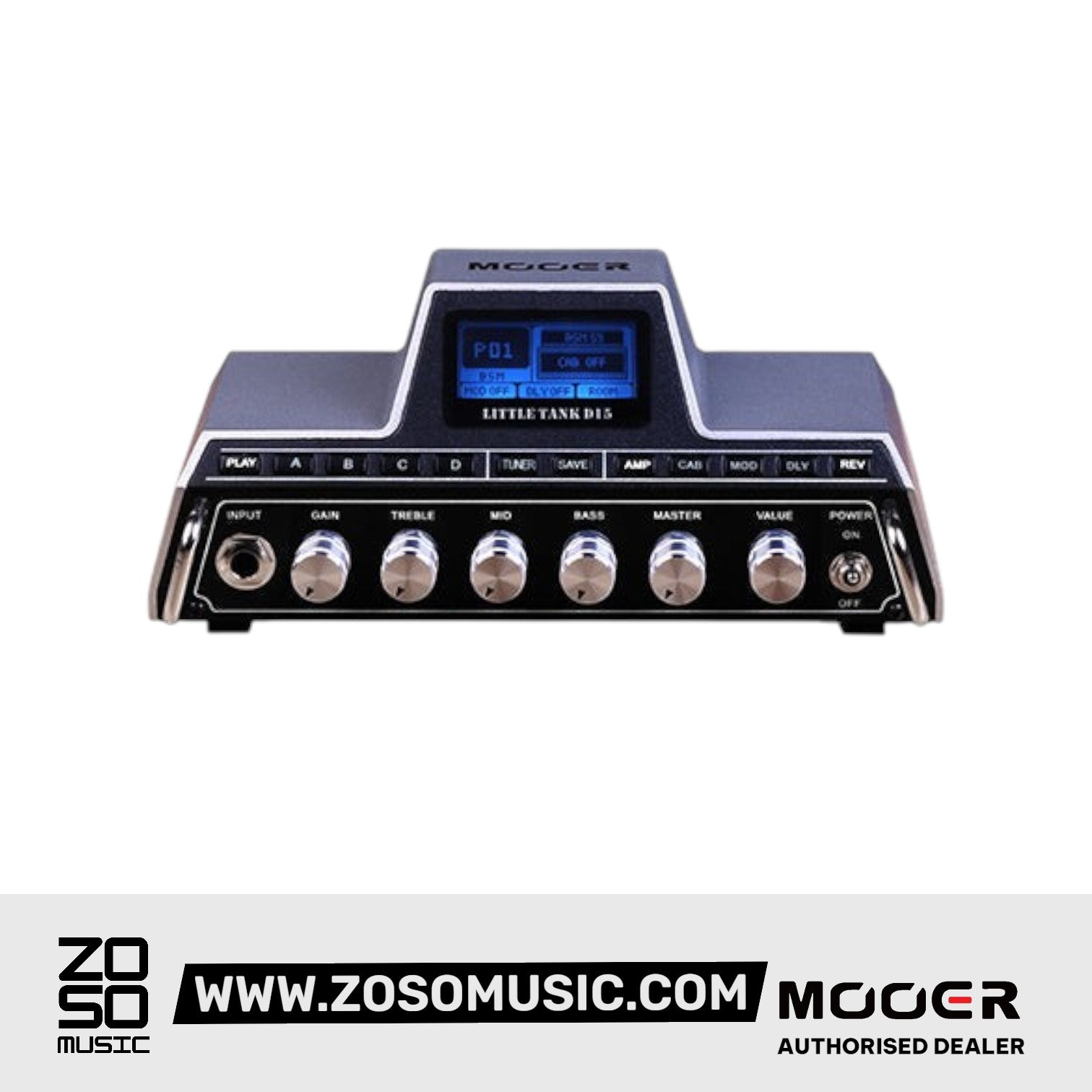 Mooer Little Tank D15 Modeling Mini Guitar Amplifier Head | Zoso Music Sdn Bhd