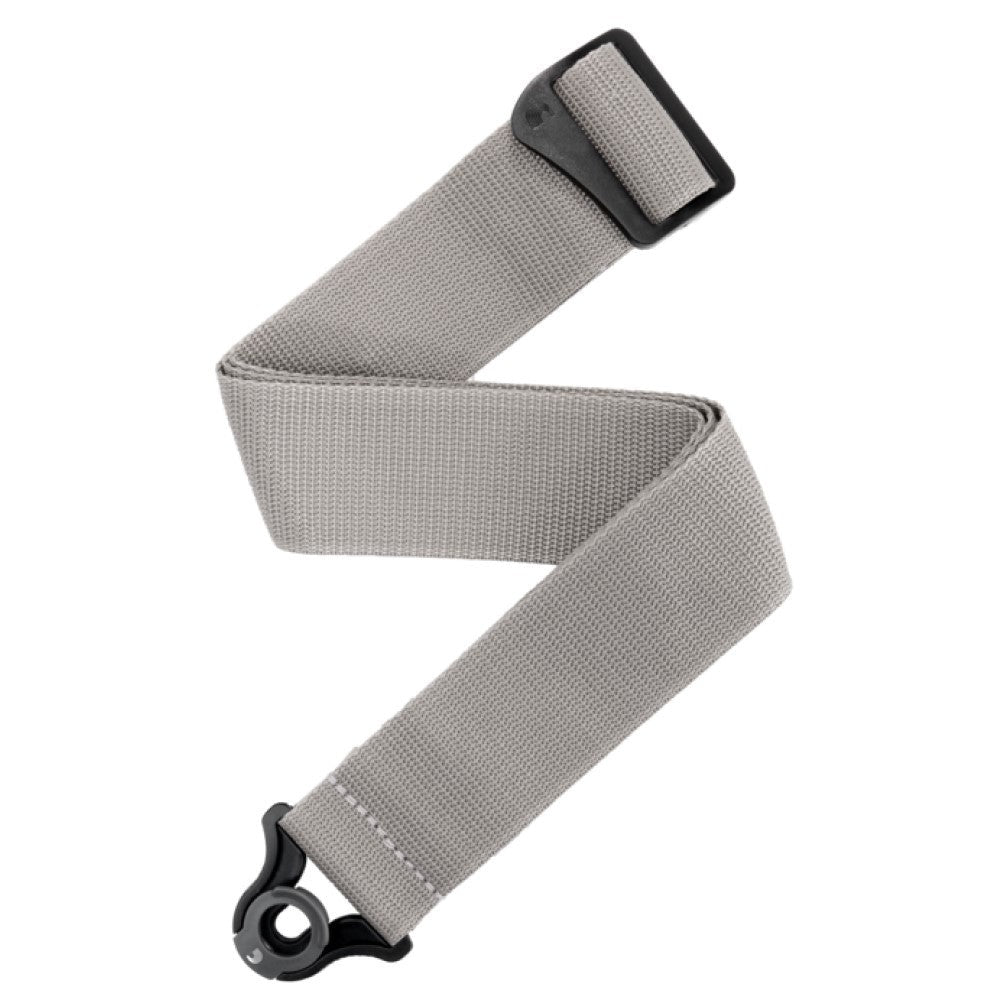 D’addario Pwsal405 Auto Lock Polypro Guitar Strap, Silver | Zoso Music Sdn Bhd