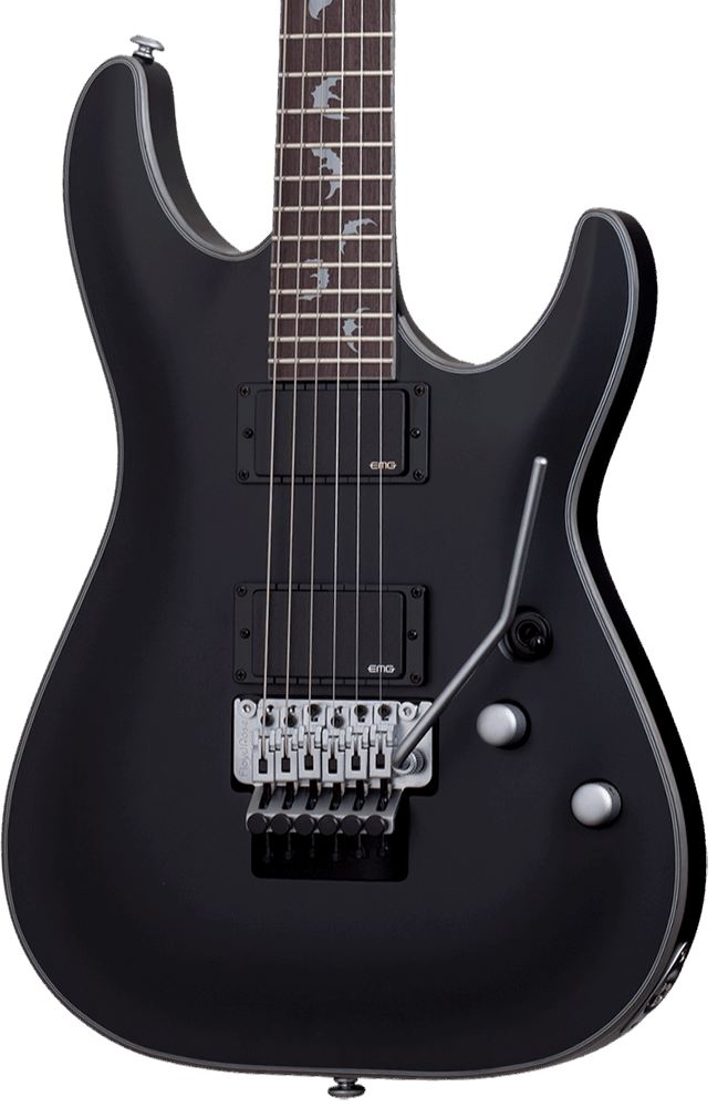 SCHECTER DAMIEN PLATINUM 6 FLOYD ROSE ELECTRIC GUITAR SATIN BLACK (1183) MADE IN KOREA, SCHECTER, ELECTRIC GUITAR, schecter-electric-guitar-damienplatinum6-fr-sbk, ZOSO MUSIC SDN BHD