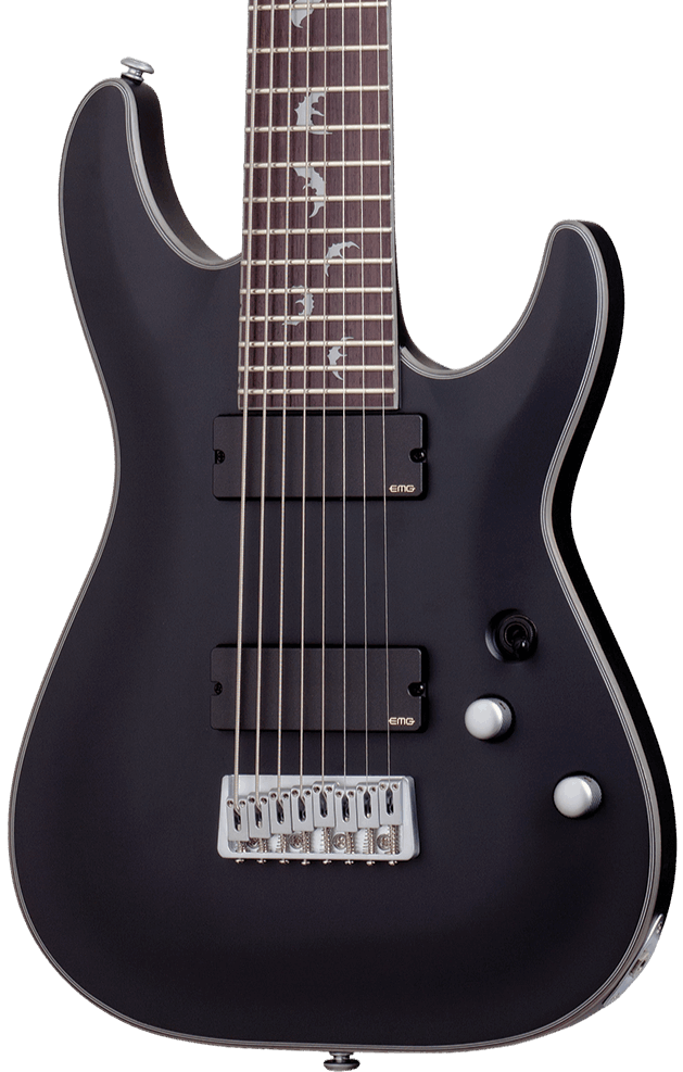 SCHECTER DAMIEN PLATINUM 8 SBK ELECTRIC GUITAR (1187) MADE IN KOREA, SCHECTER, ELECTRIC GUITAR, schecter-electric-guitar-damienplatinum8-sbk, ZOSO MUSIC SDN BHD