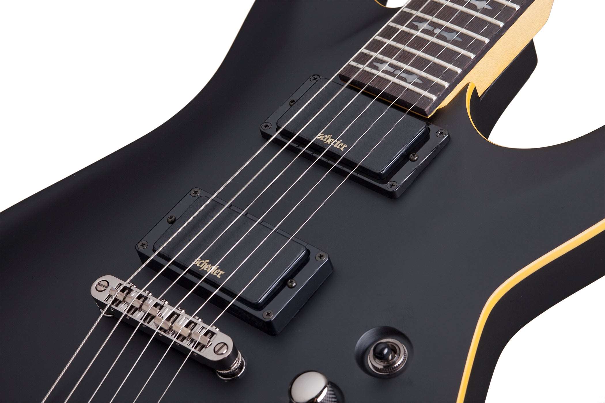 SCHECTER DEMON-6 ELECTRIC GUITAR - AGED BLACK SATIN (3660) MADE IN INDONESIA, SCHECTER, ELECTRIC GUITAR, schecter-electric-guitar-demon6-abs, ZOSO MUSIC SDN BHD