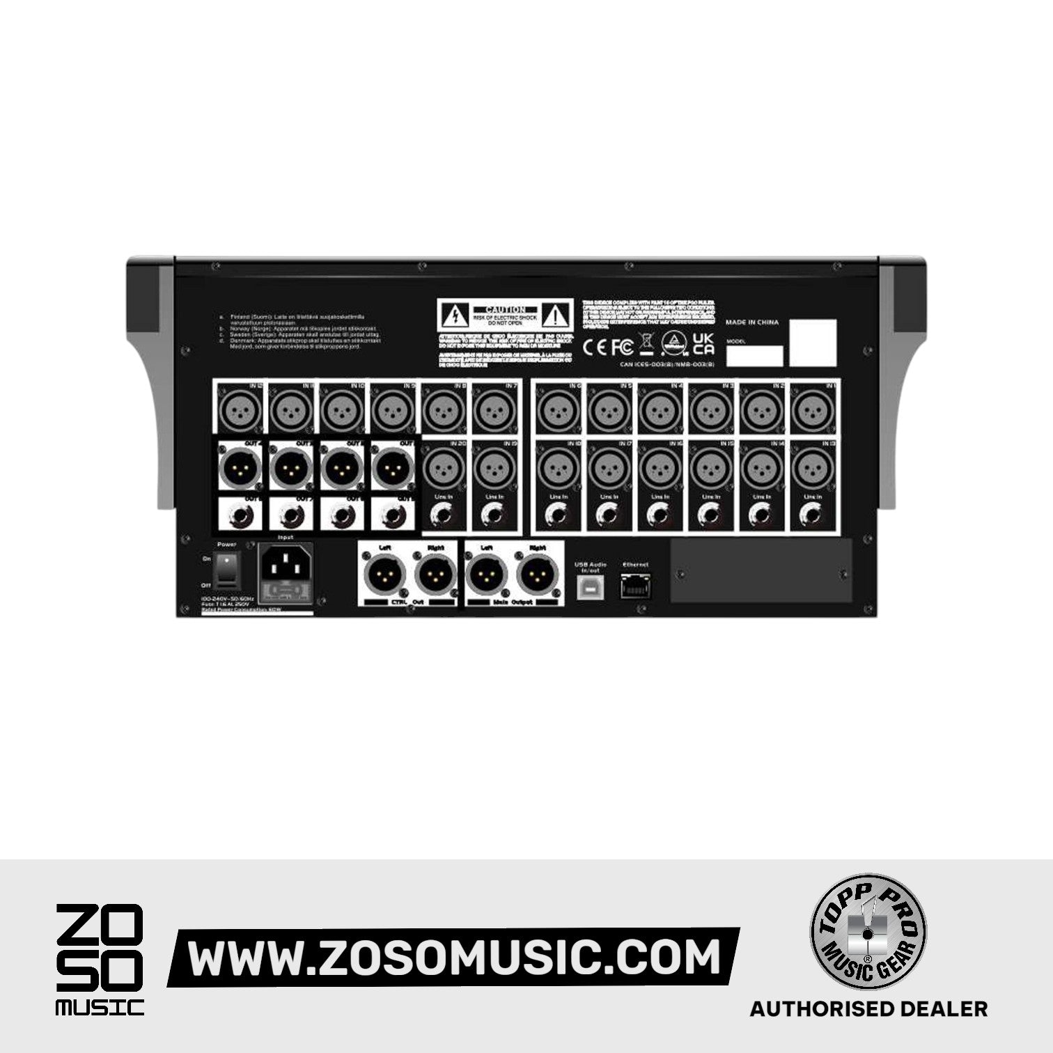 Topp Pro 20 CH Digital Mixer 12 Out 2 FX & 7" Touch Screen |  TOPP PRO |  MIXER-DIGITAL |  Zoso Music