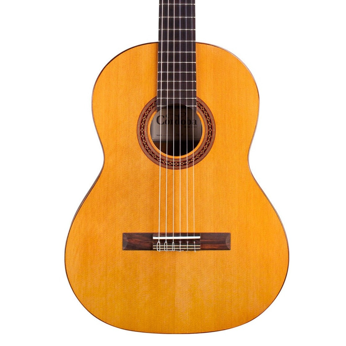 Cordoba Dolce 7/8 Classical Guitar - Solid Canadian Cedar Top, Mahogany Back & Sides, Smallsized & Lightweight Classical Guitar, Best for Traveling