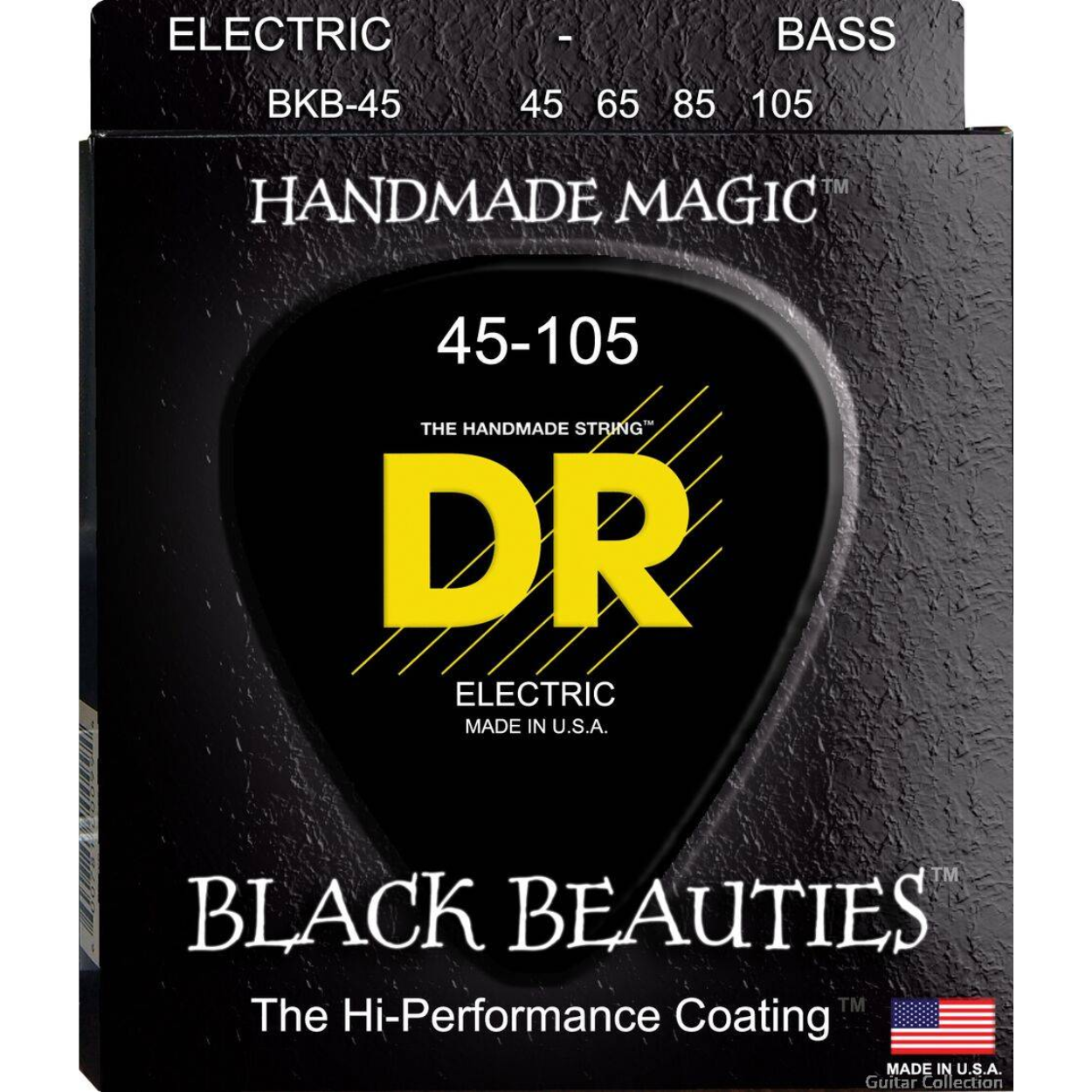 DR Strings BKB-45 BLACK BEAUTIES Black Coated Stainless Steel Bass Strings | 4-String Medium (045 - 105) |  DR STRINGS |  STRINGS-BASS GUITAR |  Zoso Music