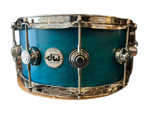 DW USA Collector's All-Maple 6"x14" Snare Drum, Satin Oil Azure, Chrome HW | Zoso Music Sdn Bhd