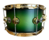 DW USA Collector's All-Maple 7"x13" Snare Drum, Satin Specialty Lime Green to Ebony Burst, Gold HW | Zoso Music Sdn Bhd