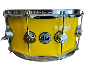 DW USA Collector's All-Maple 6.5"x14" Snare Drum, Lacquer Custom Solid Chrome Yellow, Chrome HW | Zoso Music Sdn Bhd