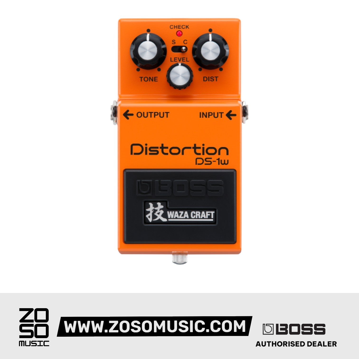 Boss DS-1W Waza Craft Distortion Pedal |  BOSS |  EFFECTS |  Zoso Music