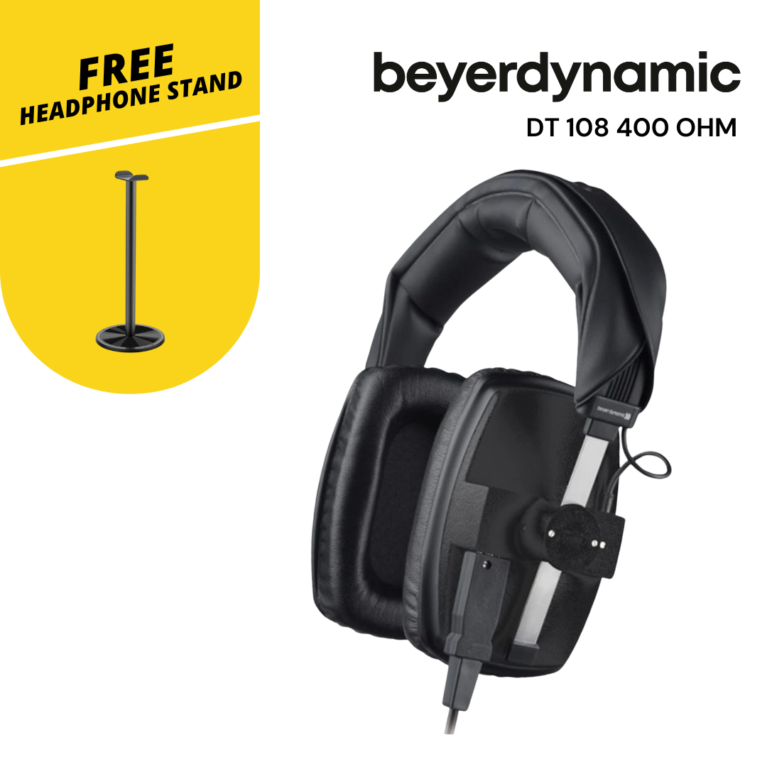 Beyerdynamic DT 100 400 Ohm Closed Back Over Ear Headphones, Monitor headphones for studio and ENG/EFP applications